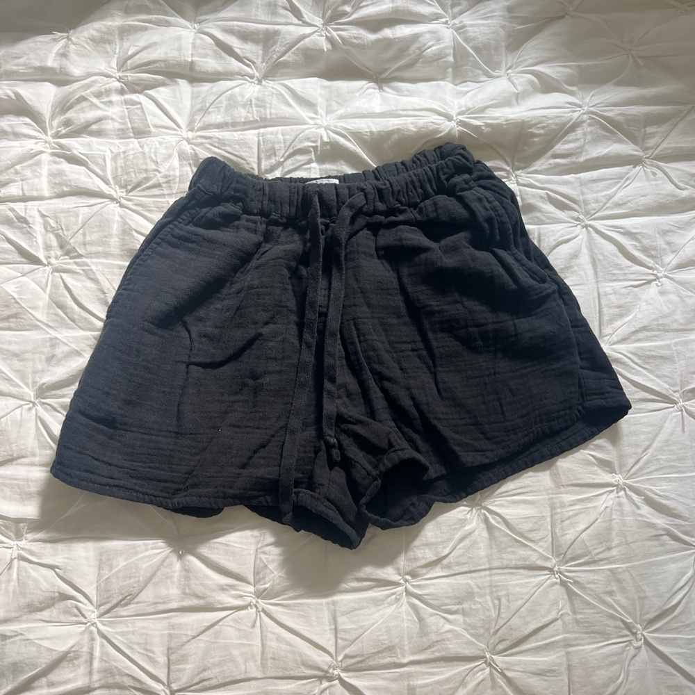 Little Moon Black Mid Rise Women's Shorts